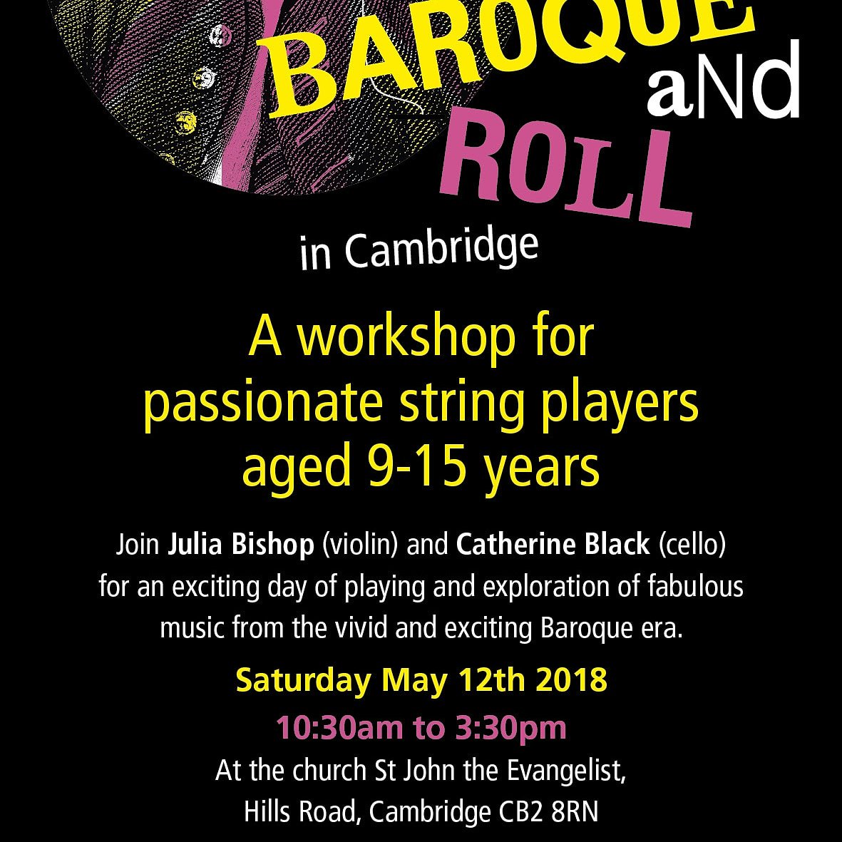CatherineBlack1's tweet photo. #StringPlayers age 9-15 there are still a couple more places at the exciting re-launch of #BaroqueandRollStringOrchestra on May 12th 10.30-3.30 in #Cambridge! Do join for a great days playing and learning with Julia Bishop & Catherine Black. See FB for more. https://t.co/H1NFYPOjh4