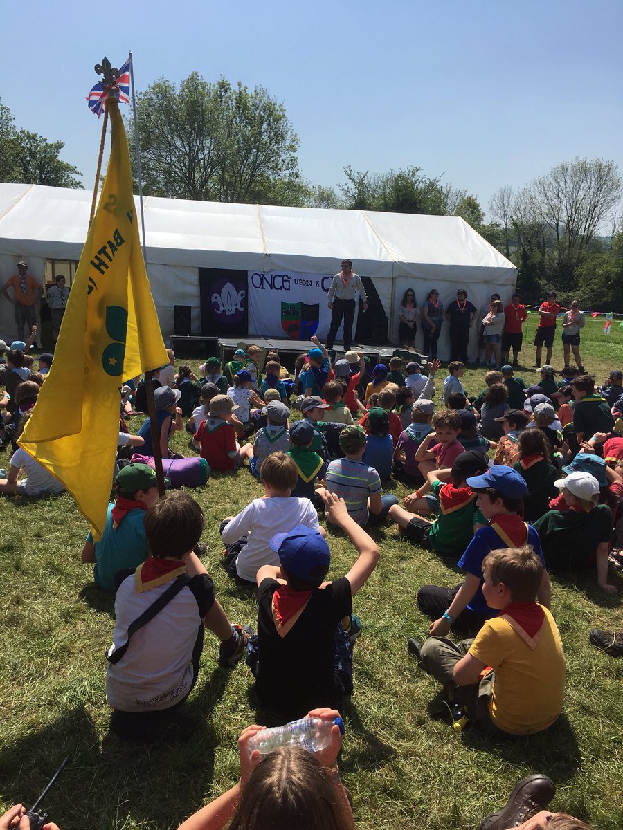 28thBathampton's tweet photo. Closing ceremony at district beaver and cub camp. @BathScouts #OnceUponACamp https://t.co/nQJ20EwLPf