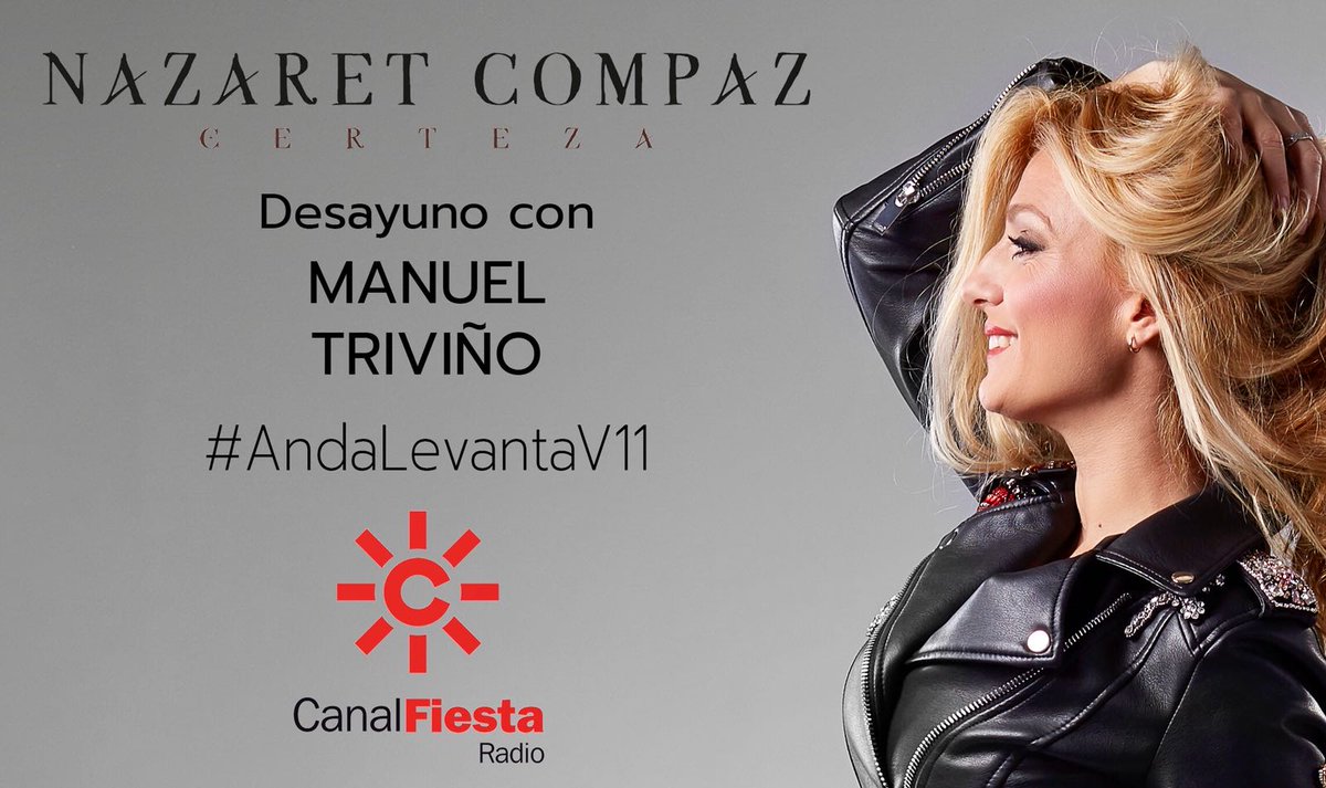 ClubFansNazaret's tweet photo. Esta semana movidita #nazaristas

El viernes a tope!

Conectados a @AndaLevantaV11 con @ertrivi69 y con @NazaretCompaz desayunando #bollos y #tostas desde las 7.00h en @canalfiesta 

https://t.co/sVHJ63iFgk

#ArribaLasTostas #certeza #CeutaPower @Abrahamsevilla https://t.co/B26xTJMCBl