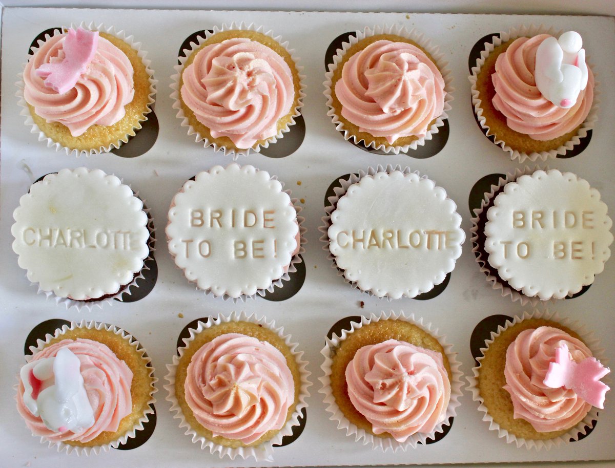 Rose Gold Engagement Party Cupcakes