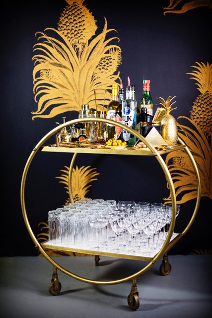 Our signature stocked drinks trolley. #drinks #cocktails #bar #bartender