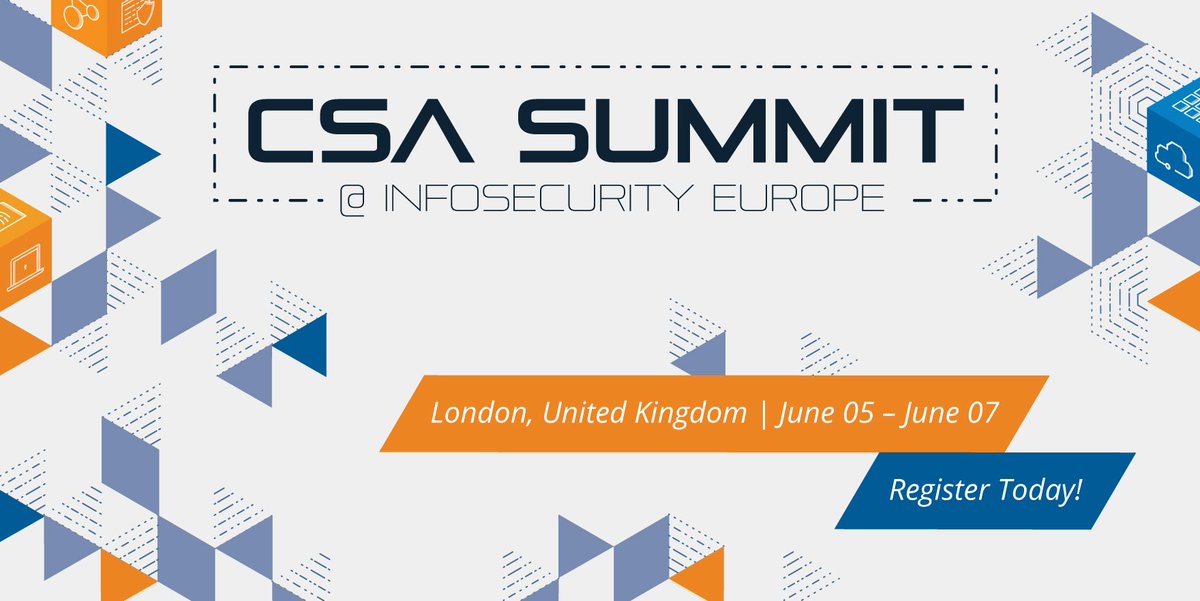 cloudsa's tweet photo. We are pleased to present the agenda for the #CSASummit18 at @Infosecurity Europe. Register today: https://t.co/TOjfvfwaH9 https://t.co/nOscfgPn1H