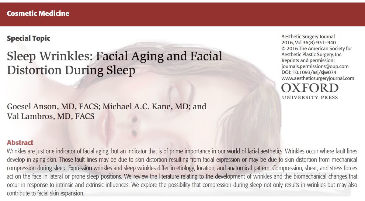 hunter_alexan's tweet photo. @DrNamnoum @PSchannel Check out the paper on this topic from Drs. Anson, Kane, and Lambros in ASJ: https://t.co/MAR58ioVUx #sleep #aging #wrinkles #TransparentAbstract @VegasPS https://t.co/ylE7JREIeg