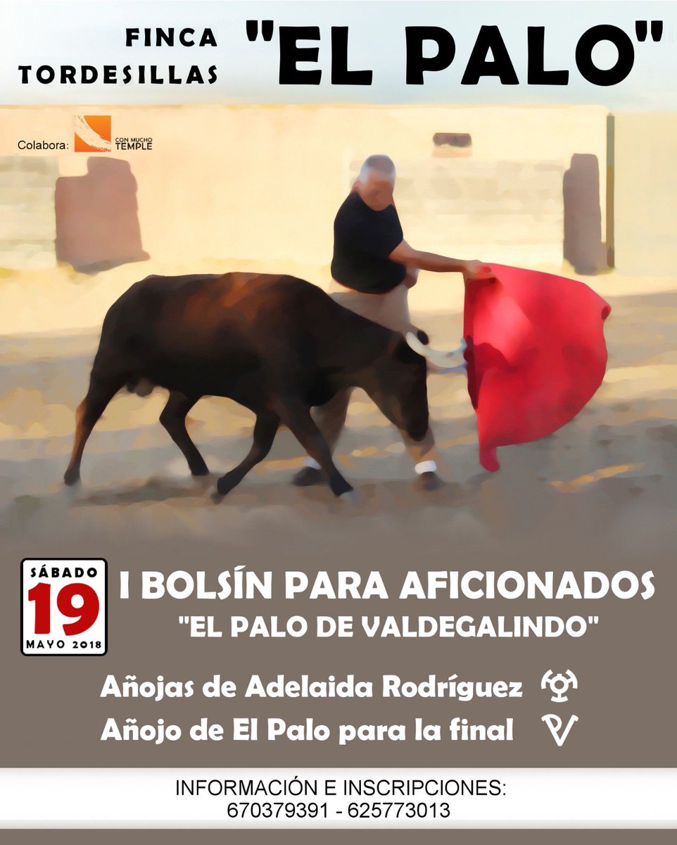 SergioMigMart's tweet photo. Faltan menos de dos semanas para el I bolsin para aficionados "El Palo de Valdegalindo". Ven y vive el toreo! https://t.co/7PLYDuJgeU https://t.co/D9ZmCJl2a0