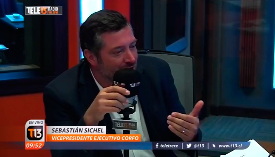 Corfo's tweet photo. VPE @sebastiansichel en #MesaCentral  @Tele13_Radio "Queremos que la #Corfo acompañe en su viaje al emprendedor" https://t.co/E9WJ8TnKUA