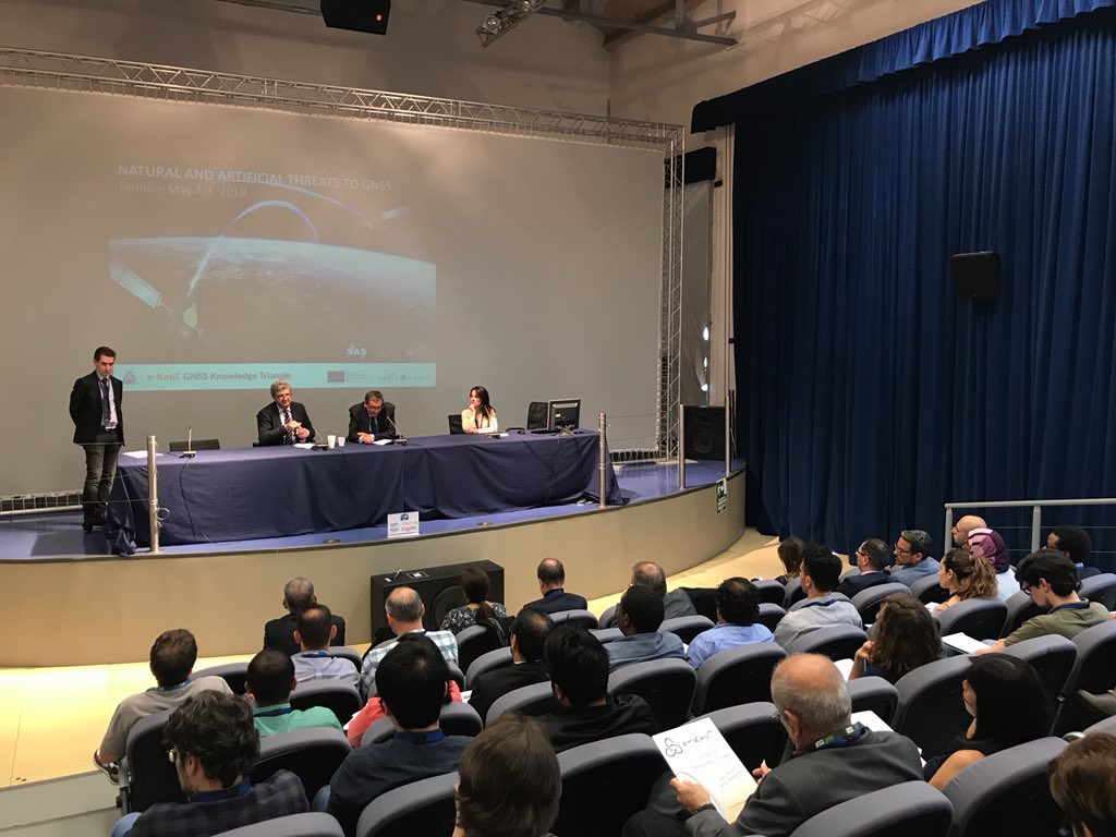 From the “Experts Seminar - Natural and Artificial Threats To GNSS” promoted by @eknotproject in Torino, the welcome of Prof. F. Profumo from @PoliTOnews and M. Marcarini from @IsmbOnweb @LinksFoundation. @EU_GNSS