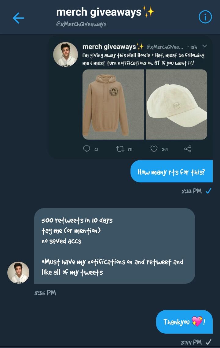 Hi guys I need your help! 🙏
I only have 10 days to reach  500RTs 😢! I BADLY WANT TO HAVE THIS 😭!
I Do RT x RT!
Thankyou 😊💖! Allthelove 💖

@xMerchGiveaways