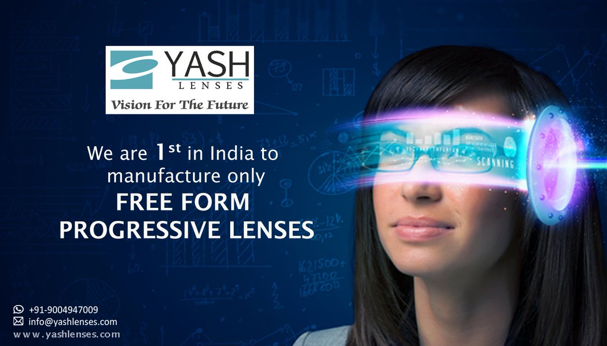 YashOandL's tweet photo. #ProgressiveLenses #lenses #lens #eyecare #eyewear #Progressives #optom18 #optometrists #EyeHealth #progressivelens #eyes #manufacturer #FreeFormLenses #eyeprotection #eyeglass
#YashLenses #VisionForTheFuture https://t.co/ru34JamBh0