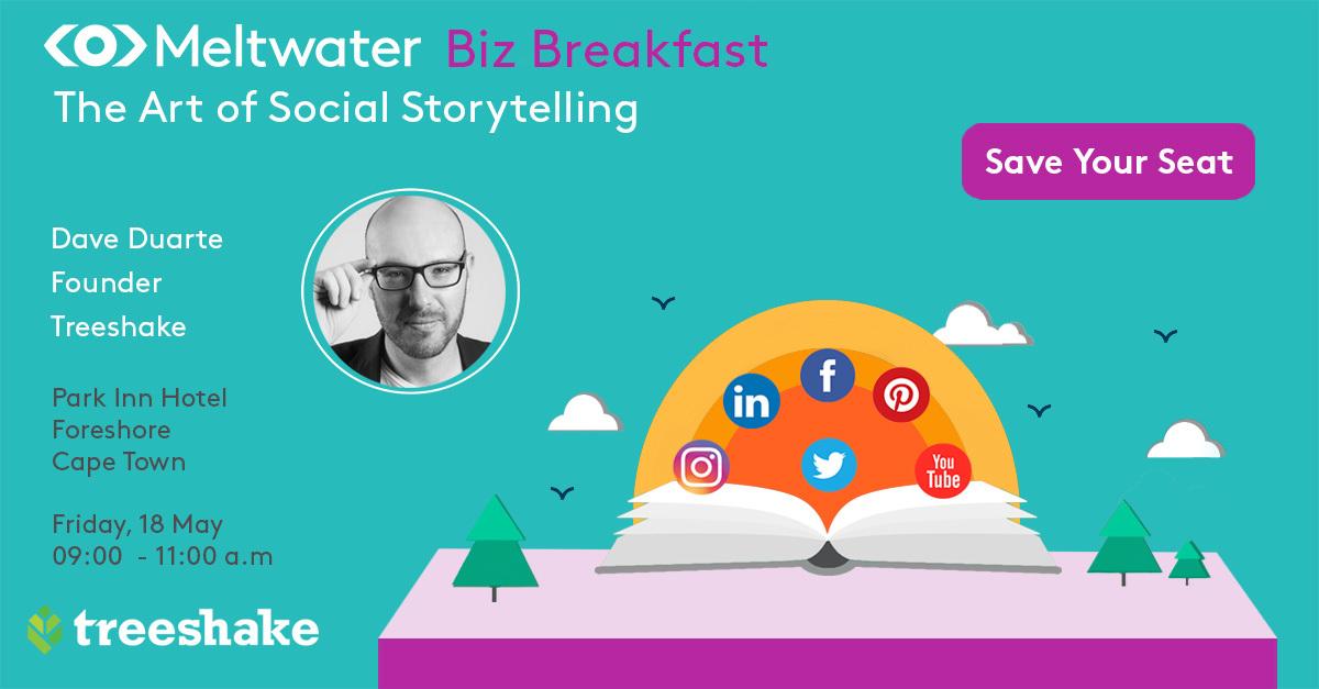 DaveDuarte's tweet photo. Join me &amp; @Meltwater for a free talk on Social Media Storytelling, next Friday 18th May in Cape Town https://t.co/O7pVFFGONp https://t.co/Mh97ooB0Nq