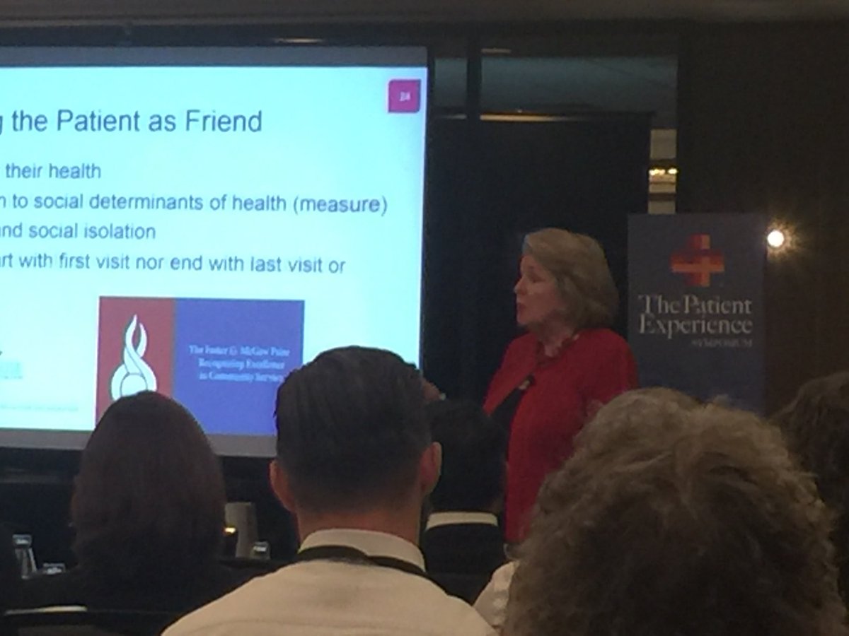 AIRCPCE's tweet image. Janet Porter from the Institute for Healthcare Improvement at Patient Experience Conference: Patient must feel like providers “get me.” @Health_AIR