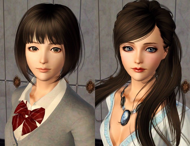 倉庫番 Na Twitteru ちなみに右のおねえさんは置き換え瞳の製作に行き詰って左の子にccを盛って遊んでた時の産物 このくらい化ける人リアルでもいますよね けわいはこわい シムズ3 Sims3