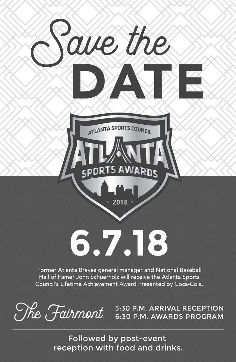 ATLSportsCncl's tweet photo. We are one month away from the 13th annual Atlanta Sports Awards!! Don't miss your chance to be a part of this special evening as we celebrate our sports community. Buy your tickets today! https://t.co/HMvNdvEVWO https://t.co/nrtzHhNLjB