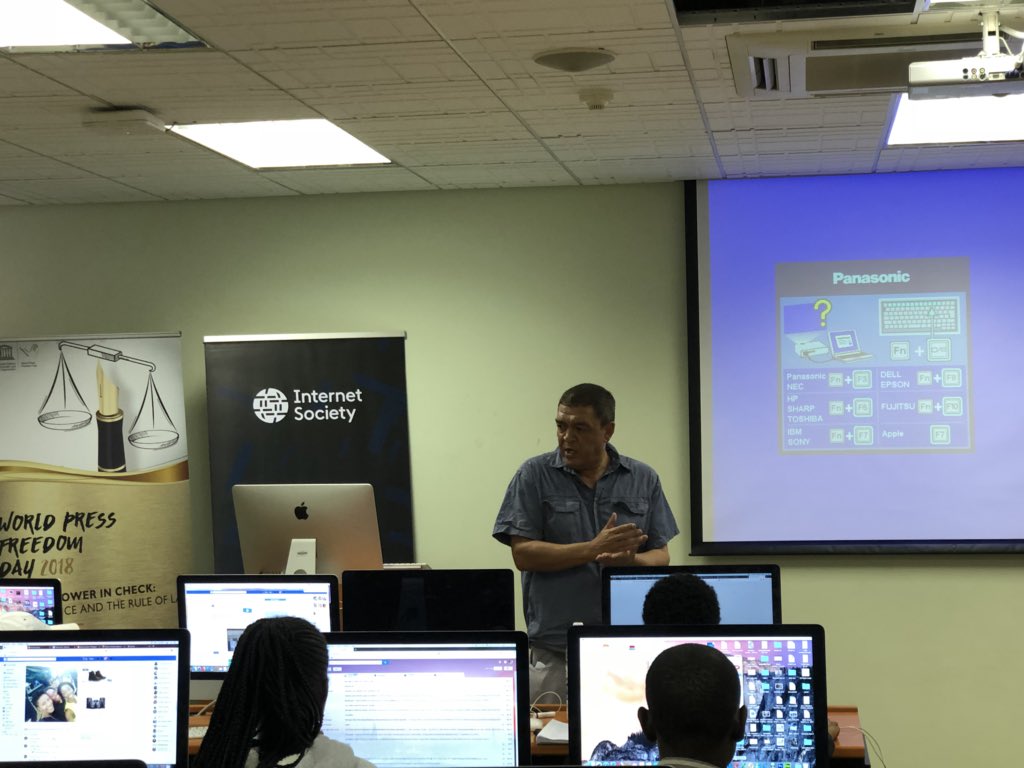 iamnaambo's tweet photo. “As a blogger, apologise when wrong and also state if you have copied any content - Plagiarism is wrong” @miltonlouw @ISOCNamibia #NamibianBloggersNetwork #WPFD18 #ShapeTomorrow https://t.co/srHvLqMPTz