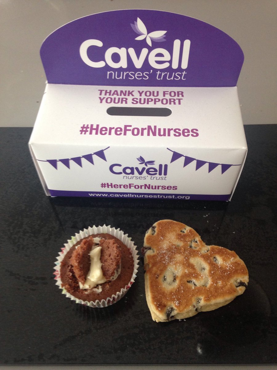 NurseEiri's tweet photo. All ready for the first of 2 #cakebakes for @CavellTrust #NursesDay2018. One in the Exeter office tomorrow, the other in the London office next Monday. 
The heart shaped Welsh cake is a tribute to all nurses and midwives everywhere. 💕💕 https://t.co/581xyYR2Q5