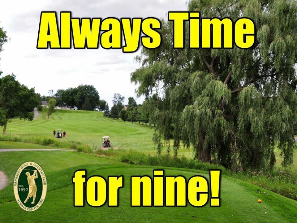 It’s a beautiful day for golf. The course beckons... #alwaystimefornine #napanee #napaneegolf