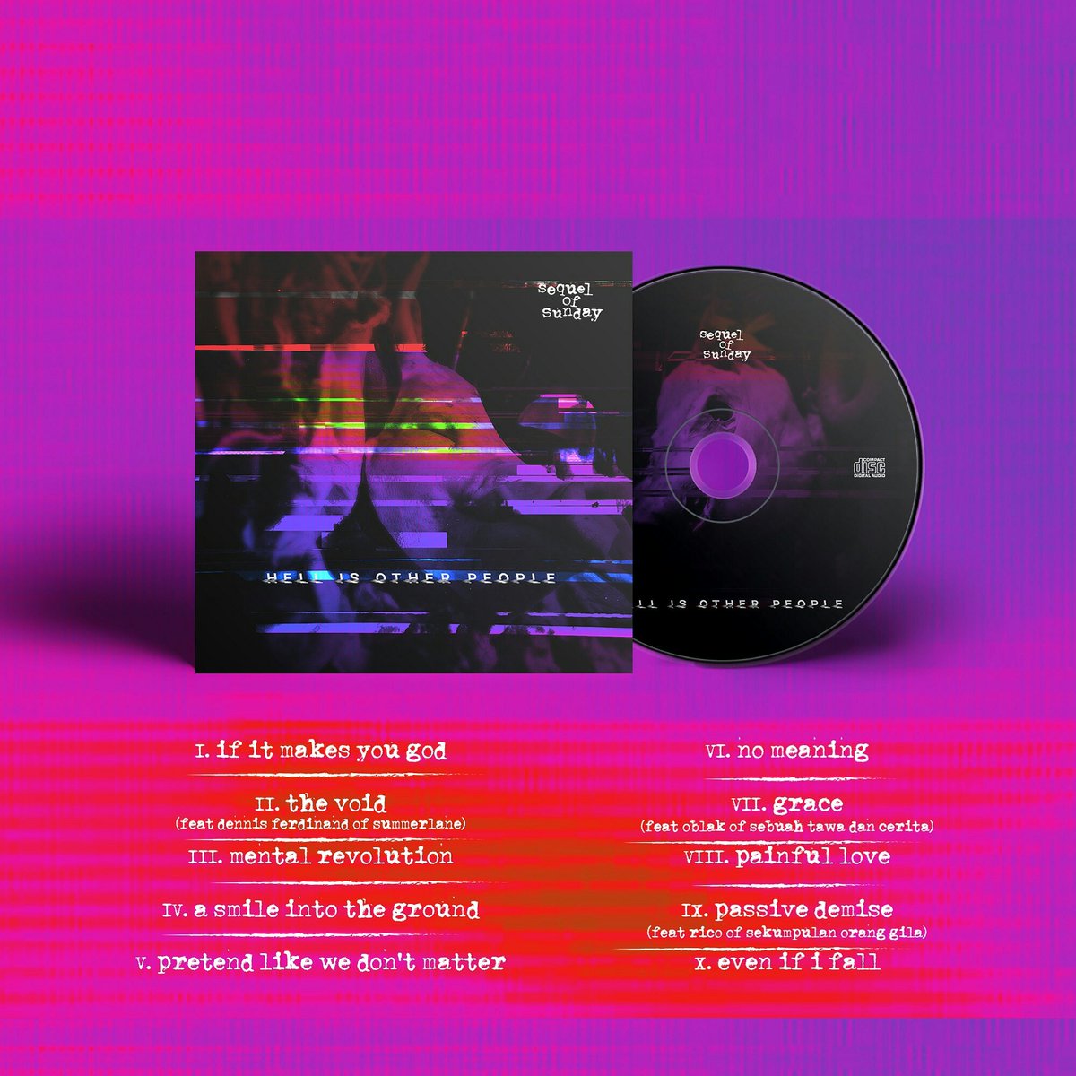 Dear y'all beautiful Malaysians! Our debut album "Hell Is Other People" is now up for grabs for only 25 RM! Now you don't need to worry about shipping cost from Indo, because we've stocked some copies in KL. Text 0149712125 (Karen) for more info. 🇲🇾 #DIY