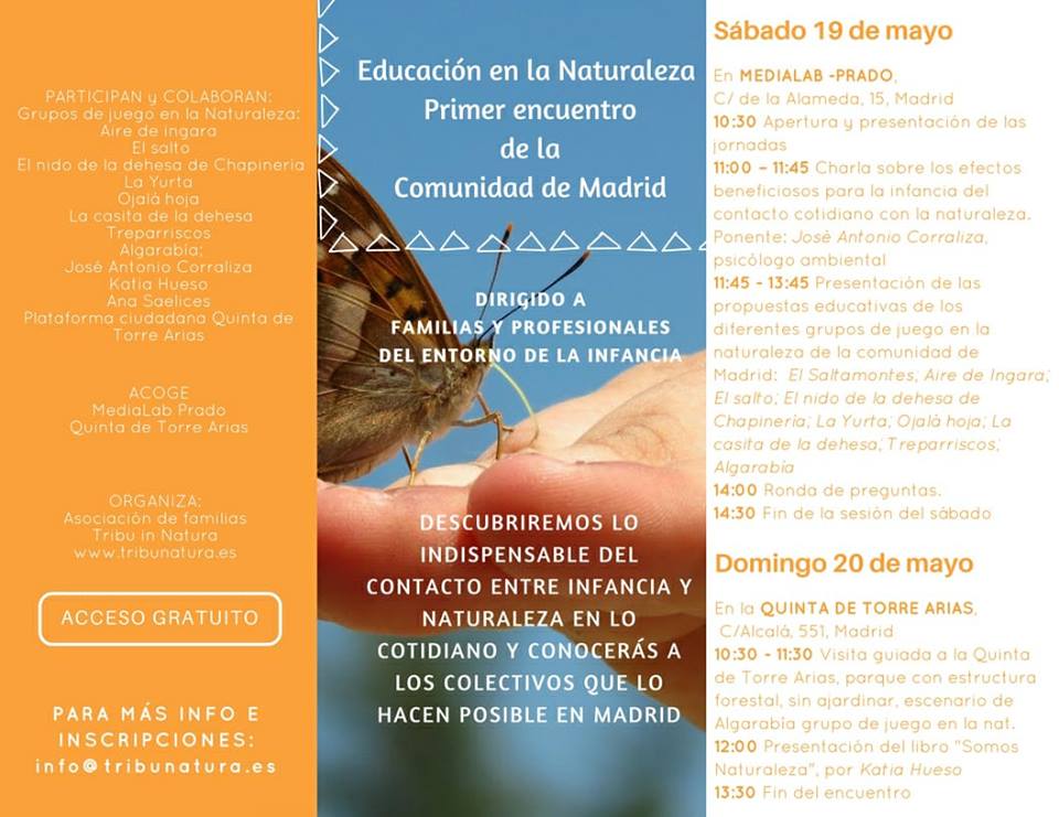 ojala_hoja's tweet photo. Estamos encantadas de participar en el primer encuentro madrileño de educación en la naturaleza. Os invitamos a pasaros y a difundir por favor. GRACIAS https://t.co/sltCtFtCIm