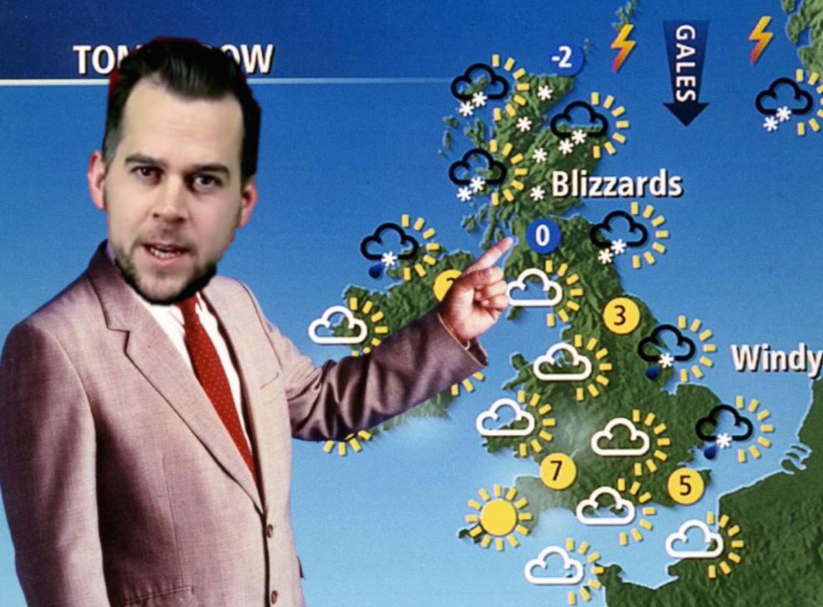GuyB_rockshow's tweet photo. That staple of the Friday rock show - the #marv rock weather report. We have a FAB-U-LOUS new rockstar weatherman taking over the reigns for the next 5 weeks. Alex from @TaxTheHeat - 5.30pm every Friday for #changeyourposition tunes and a bit of long range forecast. #marvellous https://t.co/6niKu1M7hn