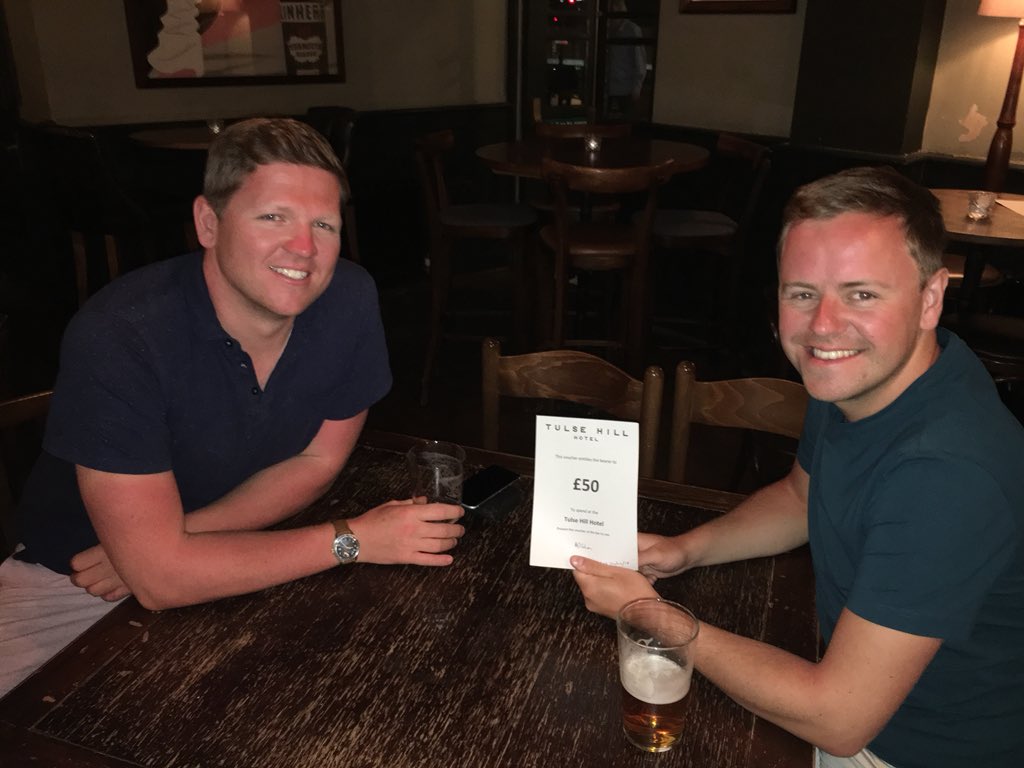 Luckycowquizco's tweet photo. Congratulations to ‘Put creative team name here’ for their fantastic win last night @TulseHillHotel - a £50 bar tab to enjoy. Think you could beat them? Come along next Sunday from 7.30pm to try and win! https://t.co/FB0u4MGrWF