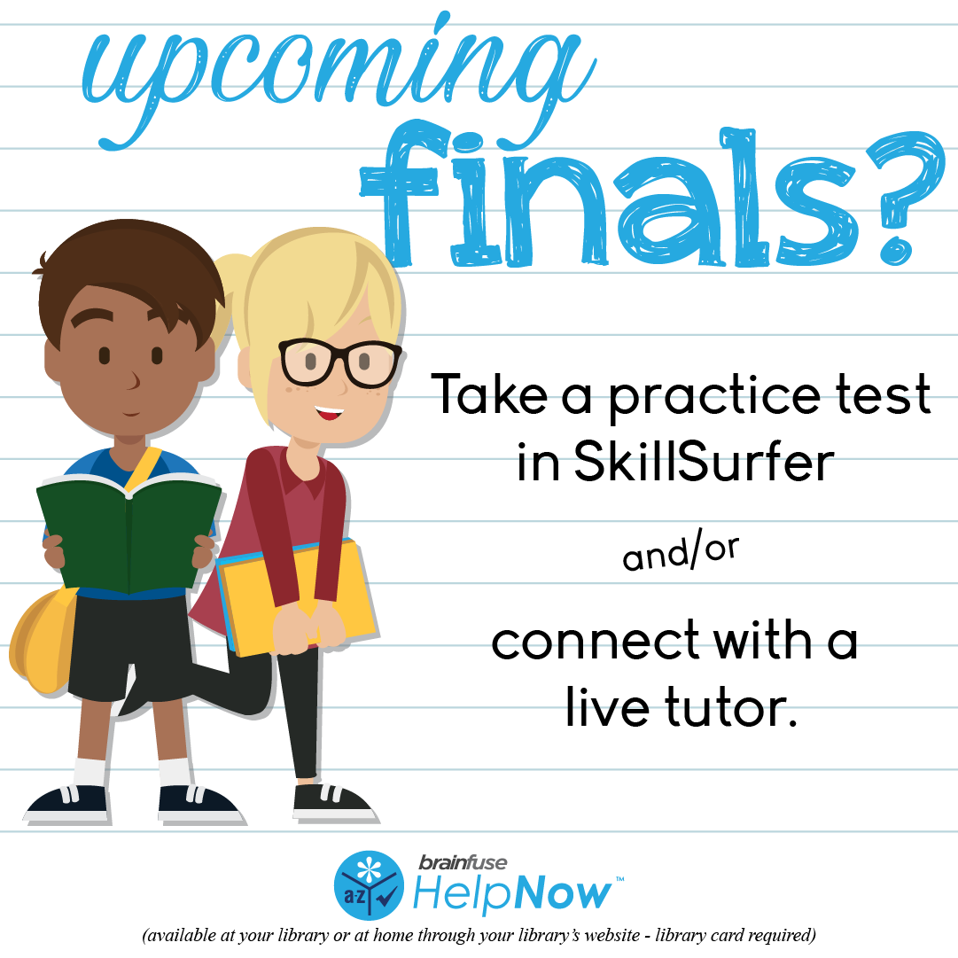 WintersetLib's tweet photo. GOT FINALS? Access a LIVE, online tutor and/or take a practice test in that subject. Go to https://t.co/xfUTWXXIB1 and click on BrainFuse. Use your Winterset library card to log in. #brainfuse #helpnow #livetutor #finals https://t.co/pmHlQLQau1