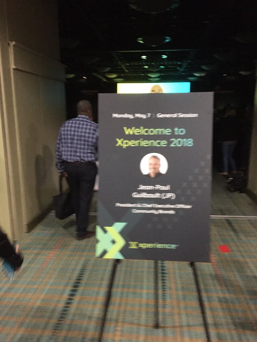 associationwire's tweet photo. #StandingRoomOnly @ #Xperience18 to hear from #CEO of @Comm_Brands @JPGuilbault at the opening general session! Excited to hear from a visionary responsible for pulling together the largest positive consolidation in our market. #letsdothis #onward #assnchat #ams #salesforce #nfp https://t.co/seHJgiJ9U3
