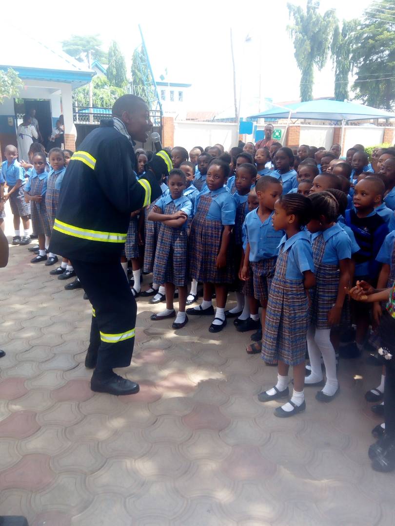 CrusadeSafe's tweet photo. May 4, 2018, the Foundation celebrated the International Fire  Fighters' Day (IFFD) by visiting Stella Maris School, Abuja to sensitize  the children and staff on fire safety. Over 500 people were reached.  Check out more photos on Facebook: @TheSAFECrusade https://t.co/5na0MeK76f