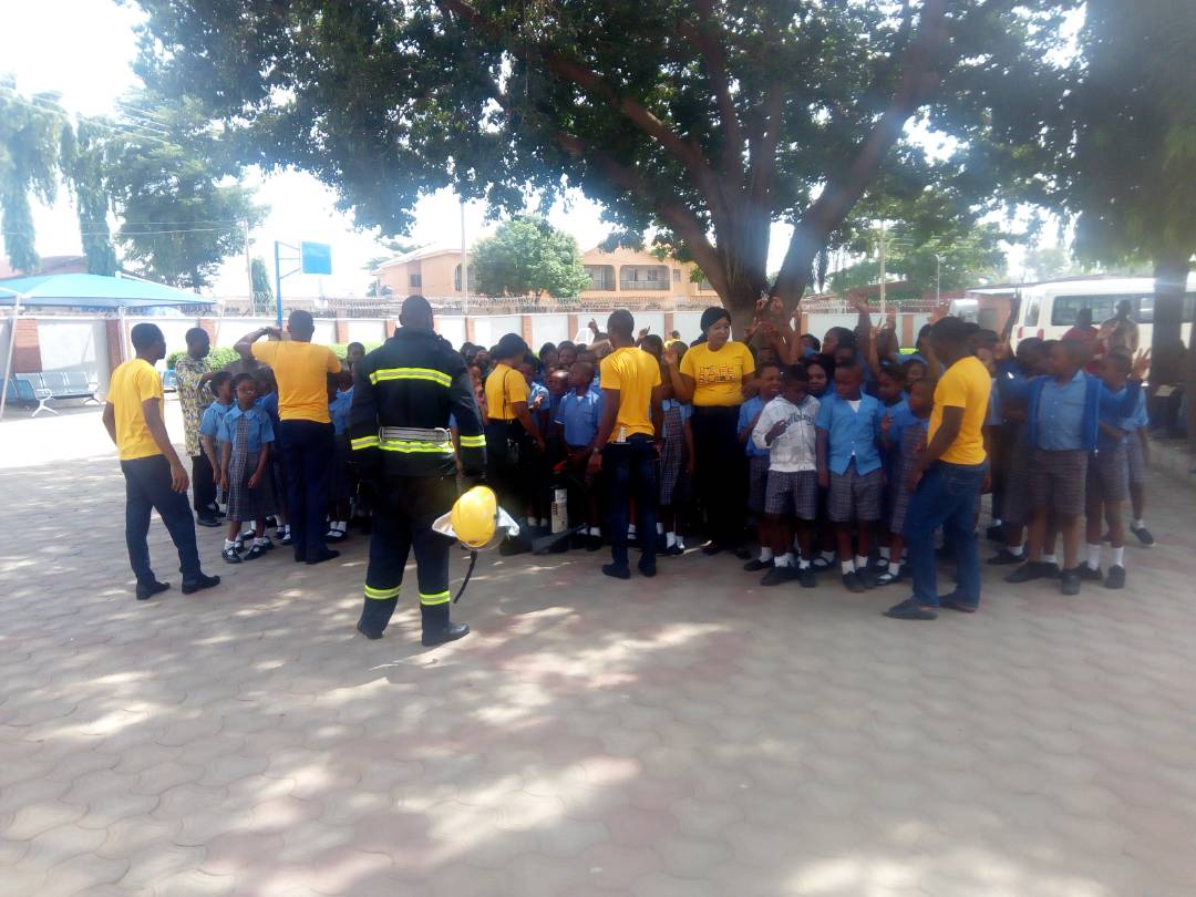 CrusadeSafe's tweet photo. May 4, 2018, the Foundation celebrated the International Fire  Fighters' Day (IFFD) by visiting Stella Maris School, Abuja to sensitize  the children and staff on fire safety. Over 500 people were reached.  Check out more photos on Facebook: @TheSAFECrusade https://t.co/5na0MeK76f