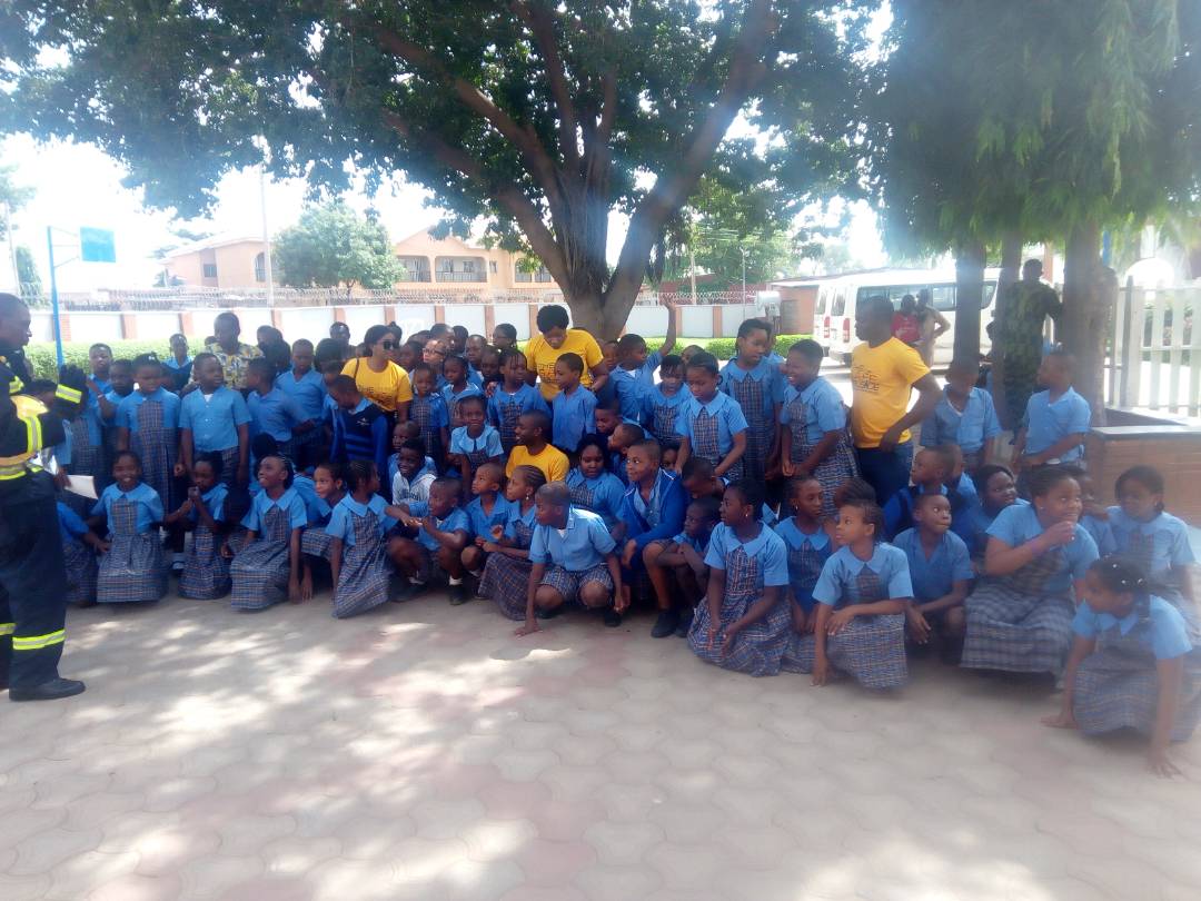 CrusadeSafe's tweet photo. May 4, 2018, the Foundation celebrated the International Fire  Fighters' Day (IFFD) by visiting Stella Maris School, Abuja to sensitize  the children and staff on fire safety. Over 500 people were reached.  Check out more photos on Facebook: @TheSAFECrusade https://t.co/5na0MeK76f