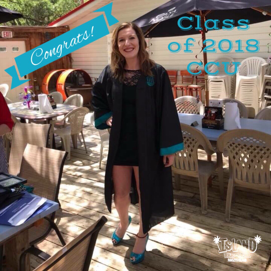 IslandBarPI's tweet photo. We’d like to wish our very own Candice a hearty Congratulations on her graduation from #CCU this weekend! We are all so proud of you and wish you nothing but the best in your future endeavors. #YouDidIt #TealNation #NothingButTheBest #IslandBarAndGrillSouth #IBGFamily #WeLoveYou https://t.co/iVrausbizD