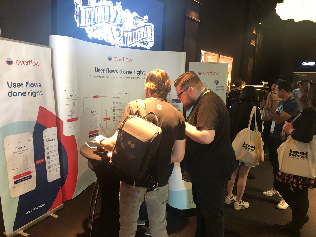 overflowapp's tweet photo. Happening now! People are loving Overflow. @btconf. #meetoverflow https://t.co/JwXM6OHedv