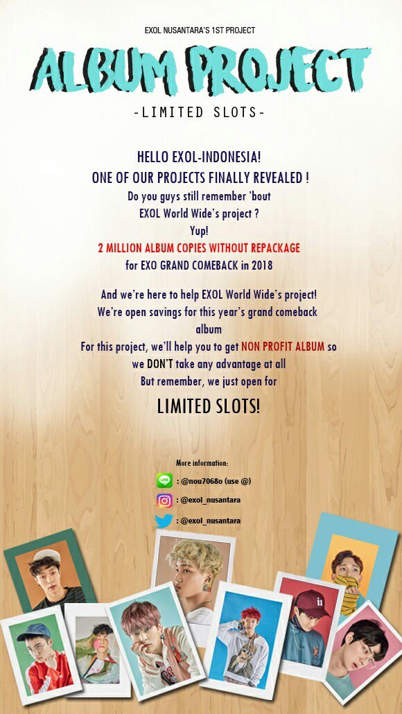 exol_nusantara's tweet photo. Chat us on our official line if you wanna join with us!
FORMAT ALBUM PROJECT:
Nama:
No hp:
Id line:
Alamat:
Jumlah album:
More information:
Line : @nou7068o (use @)
Instagram : @exol_nusantara
Twitter : @exol_nusantara
#exo #exoproject #exolindonesia #exolnusantara https://t.co/tOtv5FKg0H