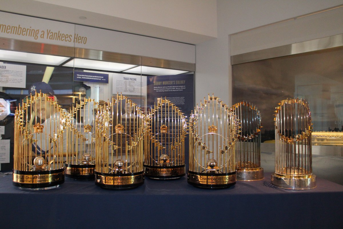 Yankee Stadium on X: Count 'em, 7⃣ World Series trophies on