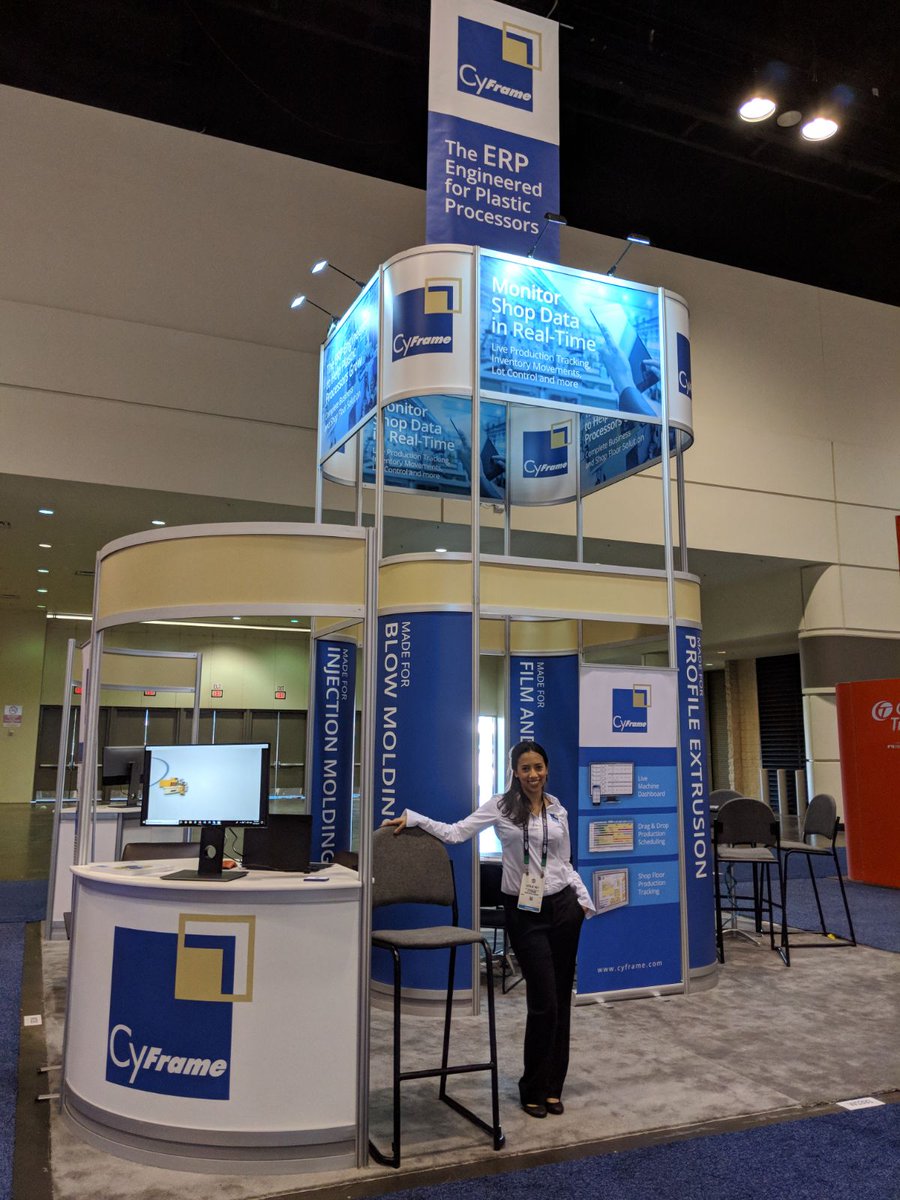 CyFrameTeam's tweet image. Welcome to #NPE2018, Visit CyFrame ERP  for plastics at Booth W393. Our ERP &amp;amp; process improvement experts are available to answer your questions. Imagine what you can attain with the ERP solution engineered for your exact type of manufacturing process. bit.ly/2I33tZl