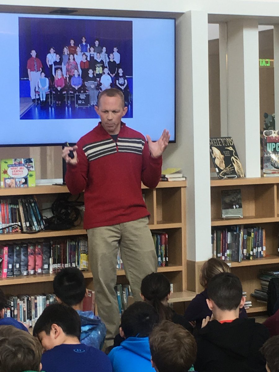 So lucky to have the amazing author Rob Buyea speak to the students.