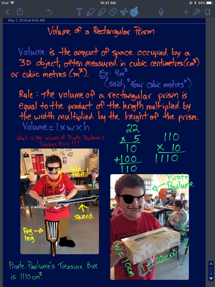 TeacherTizzard's tweet photo. Yet another new student in #sjbgrade6 @sjboscoschool!
Seems like this Pirate Paulume character could give me some trouble though. I’ll have to keep an “eye” on him. #Pirates #math #Volume #Education #tesic @NotabilityApp @NLESDCA @nltatesic @nlta_mssic https://t.co/he1z1Ps1Be