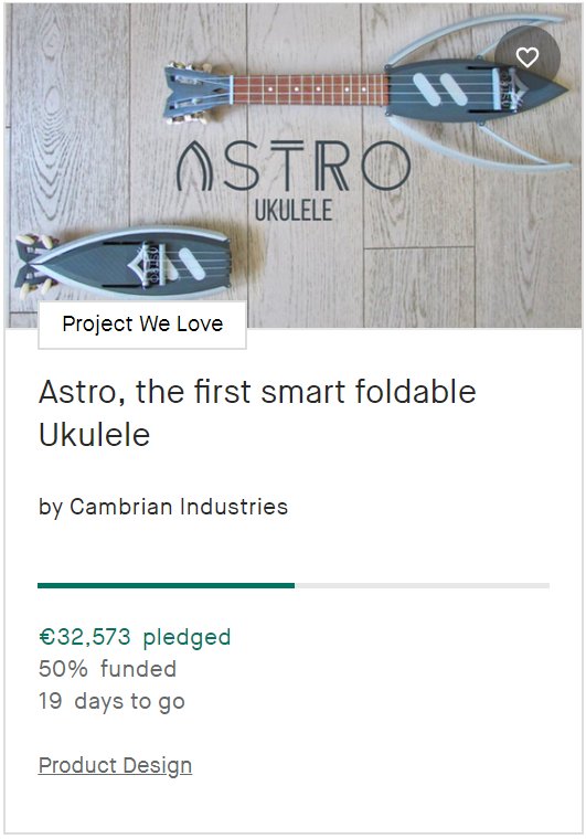 Cambrian_Ind's tweet photo. 50% reached!! 🎉🎉 take a look now at @ASTRO_ukulele campaign! https://t.co/8JhM0r0NPk
.
#astro_ukulele #astroukulele #astro #ukulele #music #kickstarter#ukulelelover #ukulelelovers #ukuleleforlife #uku #ukuleletutorials #foldable#smart #kickproject #supportus #ukuleleworld https://t.co/ioSuVuw4Ex