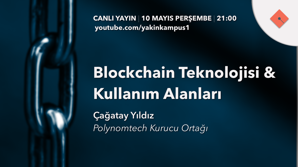 YakinKampus's tweet photo. Çağatay Yıldız bu hafta canlı yayında blockchain teknolojisi konusunda bilgilendirip sorularınıza cevap veriyor! 

https://t.co/6zVeBNO6wU

@yildizcagataytr #blockchain #webinar #live https://t.co/4ie35eYiuA