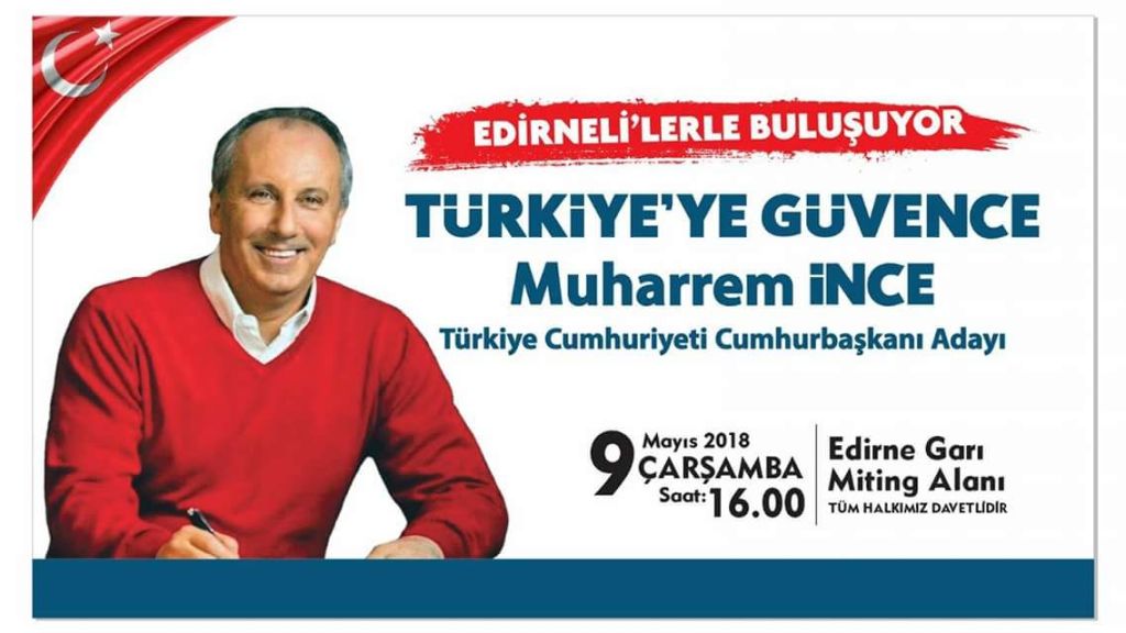 Muharrem İnce Edirne’ye geliyor erdogangumulcineli.net/2018/05/07/muh…