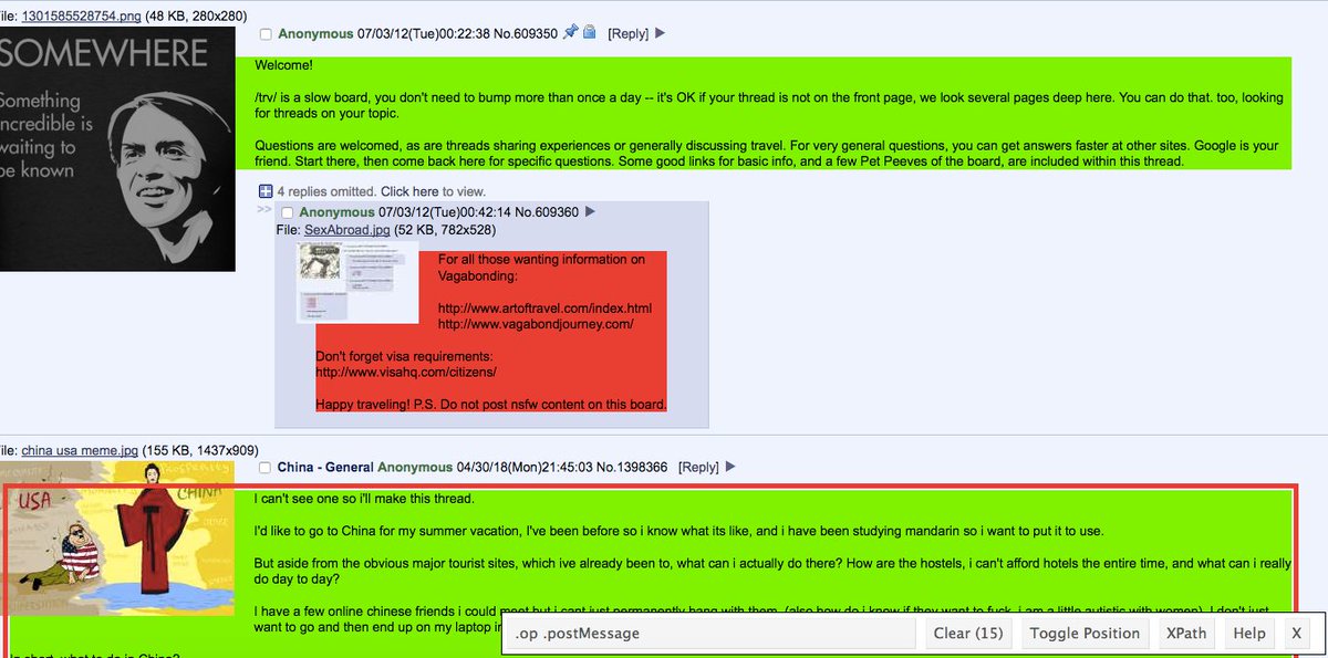 ElenaBlack2003's tweet photo. Hi @nlpbasel 

for the final project I want to investigate if there is a differnce between work vs. leisure related blogs. Therefore I tried to scrap to different catgeories on 4chan but I just see the first entry and I do not know why because there are many. 

Thanks #nlpbasel https://t.co/YsJ3R3odZD