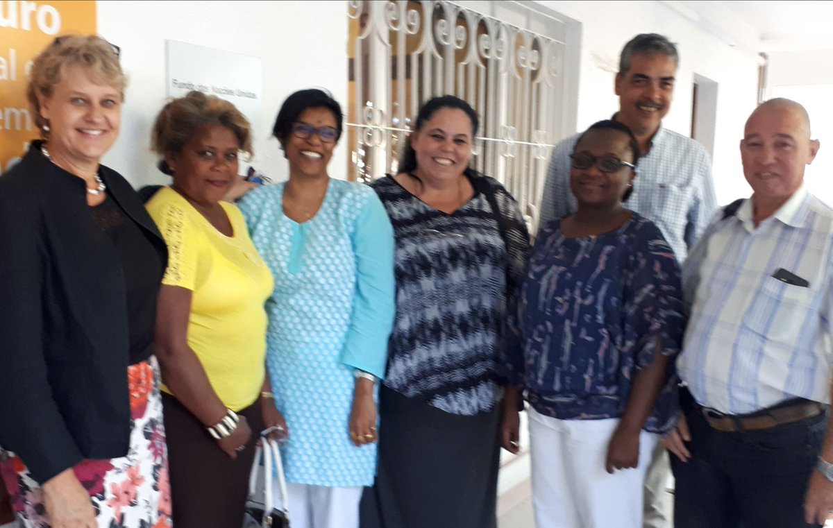 Welcoming, along with MOH Training Dept and Cuban Cooperation Staff, Dr Maria Paulina (2nd from left) who will spend next 2 years helping TETE Medical Institute to improve its nurse's RMNCAH training. #SouthSouth cooperation #EndMaternalDeaths #unfpa