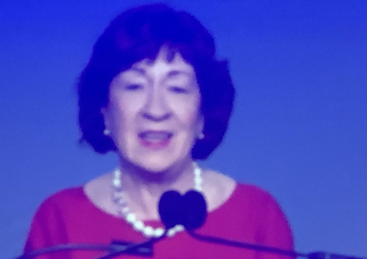 ArmstrongHelton's tweet photo. Congratulations @SenatorCollins for being presented w/ the Honorary Life Membership Award from the @ahahospitals during its annual meeting here in DC. Thanks for your commitment to #ProtectCoverage for all Americans! https://t.co/fHLVtBXbLh