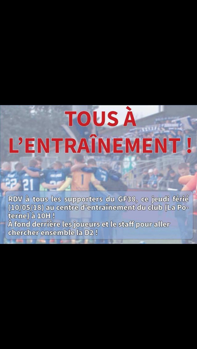 thomsgrenoble's tweet photo. Ils ont besoin de nous tous! C’est la dernière ligne droite, une semaine pour retrouver le monde pro! 
1ère étape : tous à l’entraînement de jeudi 🔥🔥🔥🔥💪💪💪💪💪 https://t.co/f0W3ESf8m2