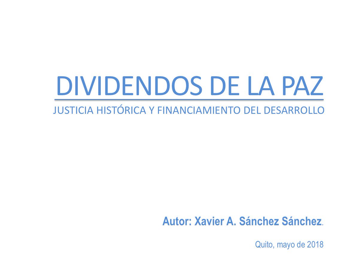xavier_sanchez_'s tweet photo. Desde hace varios años he considerado que el conflicto colombiano sustrajo al Ecuador la posibilidad de disfrutar de los "dividendos de la paz", tras el conflicto armado con el Perú. https://t.co/G7ZrVQHfCJ