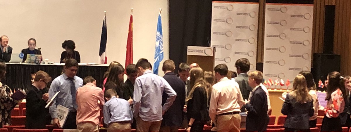 Jr. Model U.N. is now in session! I’m especially proud of our Mentor students today. #OnceAcard