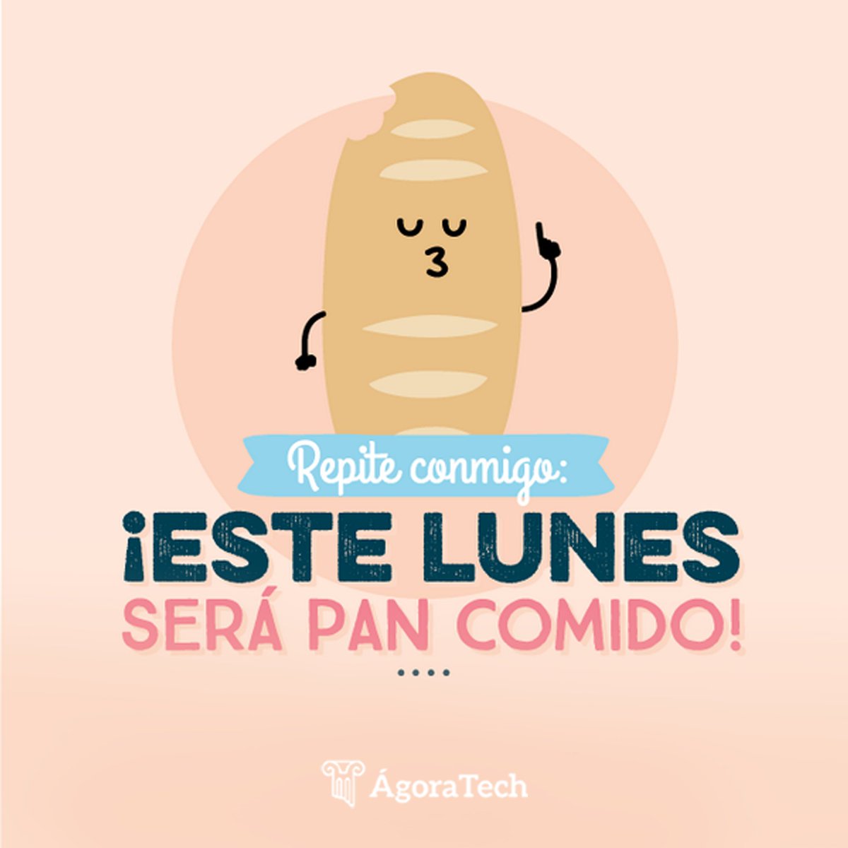 _AgoraTech_'s tweet image. Este lunes será pan comido si estamos llenos de energías positivas a donde vayamos 💫🎉