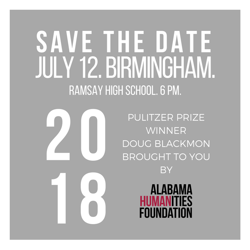 ALHumanities's tweet photo. AHF is so excited to announce that #PulitzerPrize winner #DougBlackmon will be coming to #Birmingham this summer as part of our @NEHgov #SummerInstitute "Stony the Road We Trod...Exploring Alabama's Civil Rights Legacy." Stay tuned for more details! #LoveAL #DiscoverAL https://t.co/03eC8MB9FW