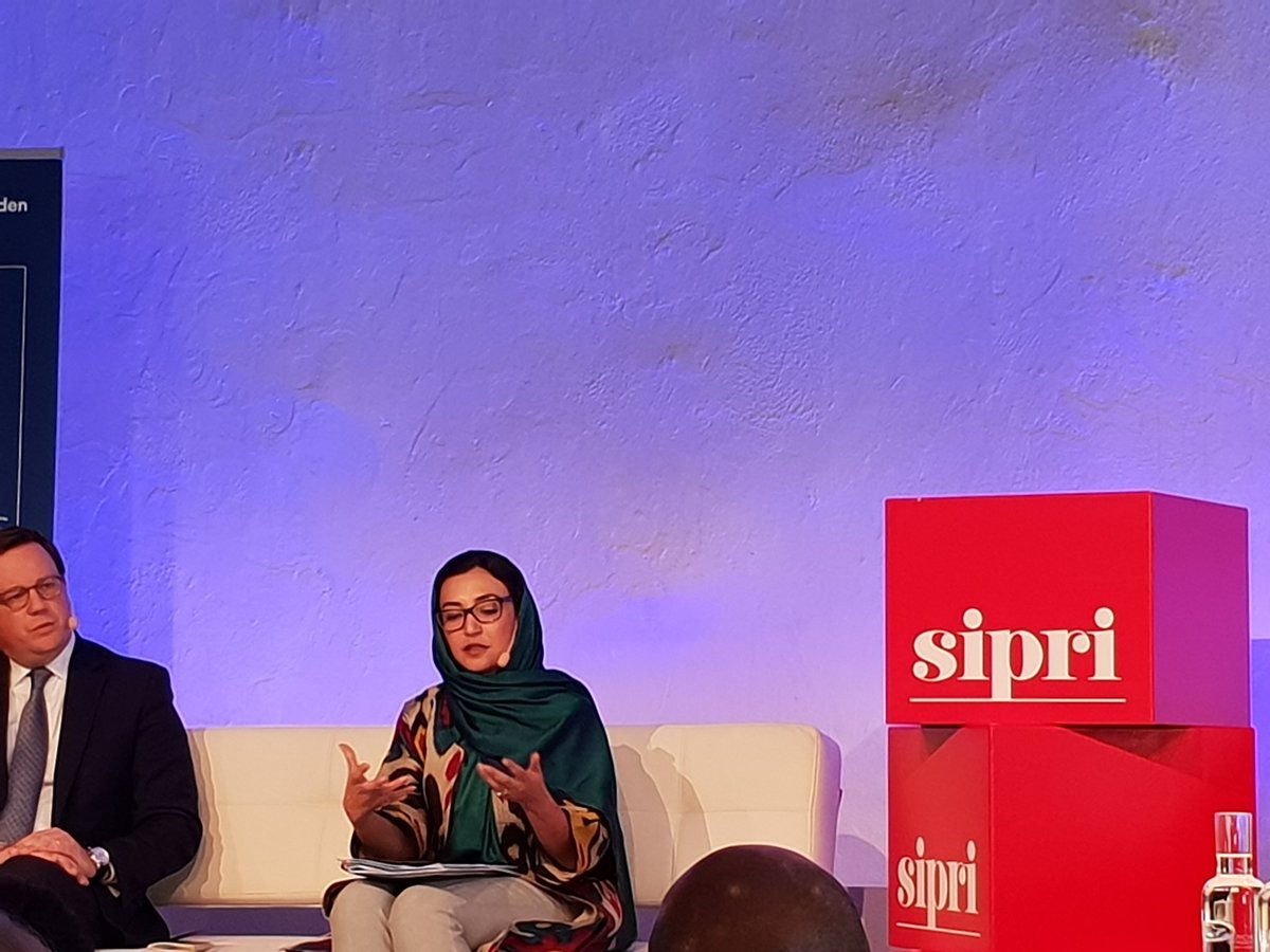 ShuvaiBusuman's tweet photo. #Afghan Dep Foreign Minister @AdelaRaz describes male led criticism as a negative part of her leadership journey as a young woman. Stresses that inspite of patriarchy hard at work, the work still needs to be done &amp;will get done well!  #SthlmForum @ALC_KCL #FuturePeaceALC https://t.co/jlS46JiwF4