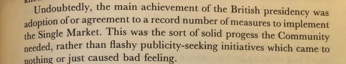 Utterly bizarre that a Tory govt should be so determined to leave the Single Market, which Margaret Thatcher in her memoirs described as one of the main achievements of her second term