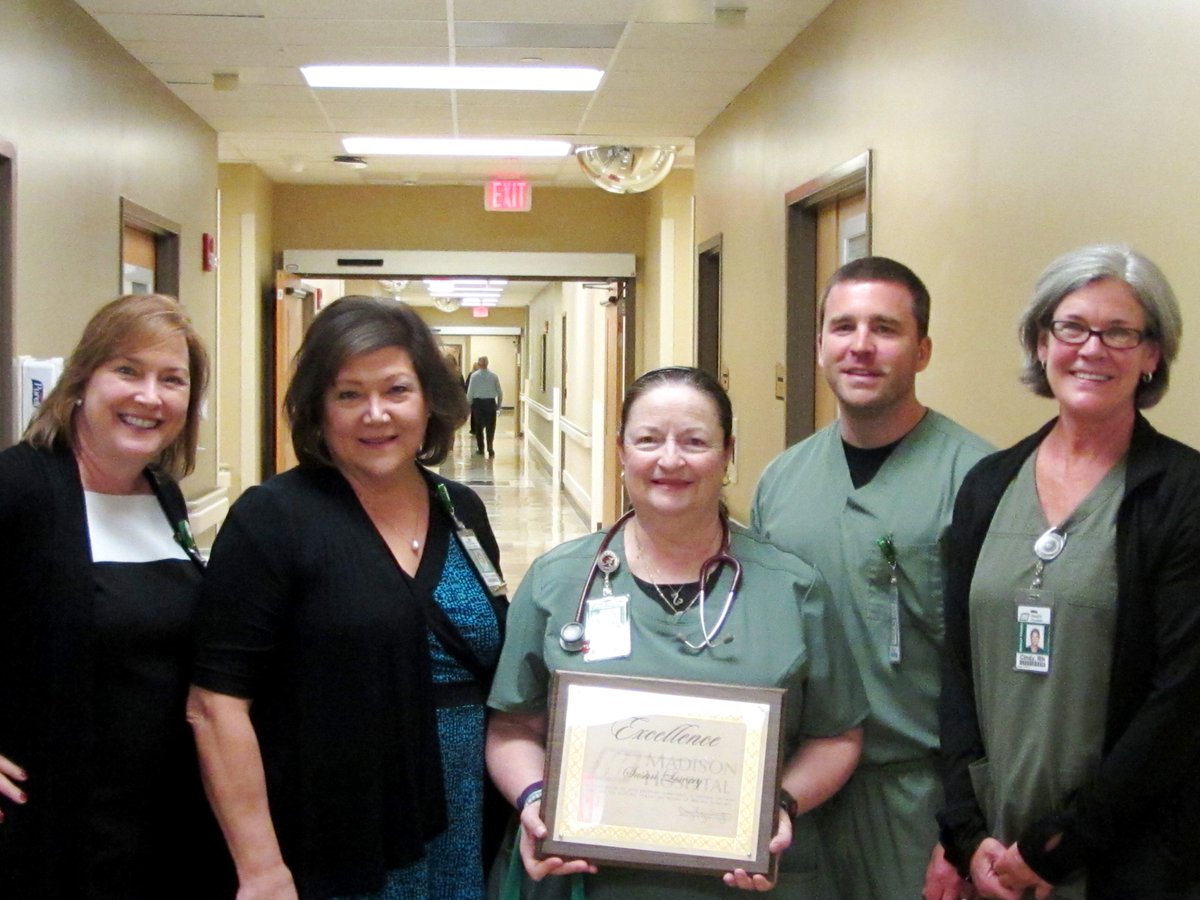 MadisonHospital's tweet image. Congratulations to the Madison Hospital Employee of the Month, Susan Lowrey! Susan is an RN in our emergency department and has been a great mentor to many coworkers. She has been working in the Health System since 1981.