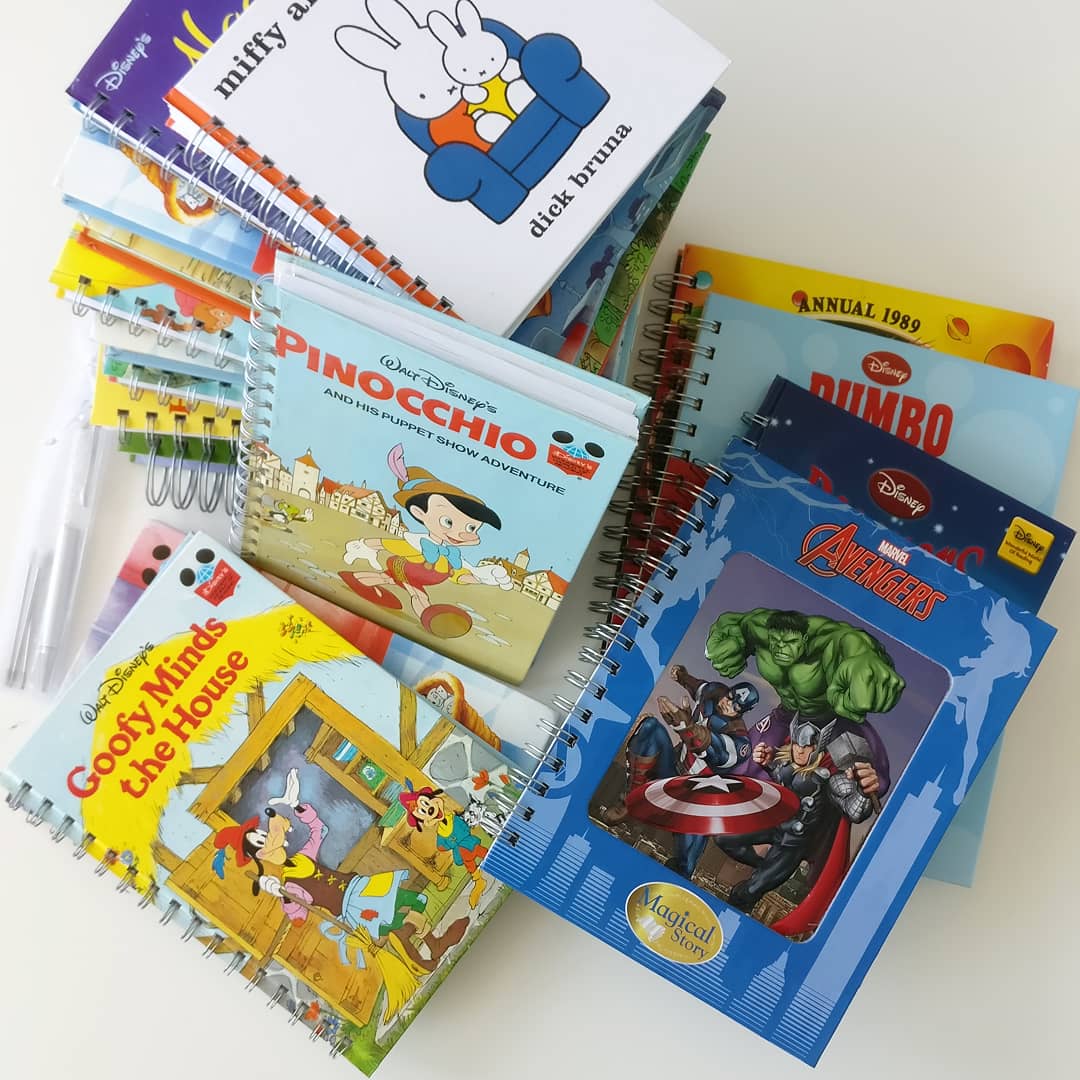 RetrofrmSCRATCH's tweet photo. Just wrapping today's makes. Spot yours?!
#miffy #theavengers #bankholidayweekend #childhoodmemories #planneraddict #notebooks #studyinspo #disneynotebooks  #disneynotebook #studygram #stationeryaddict #retrofromscratch #stationeryshop https://t.co/WTDhVz9Uql